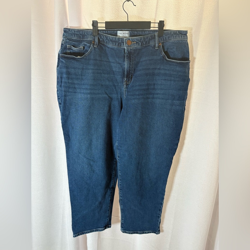 LANE BRYANT Women’s 20S MID RISE Blue Jeans Plus Size 20 Short Petite GUC 554
